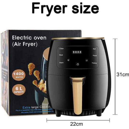 Silvercrest Air Fryer Pot for Oil-Free Food Cooking - 6 Ltrs