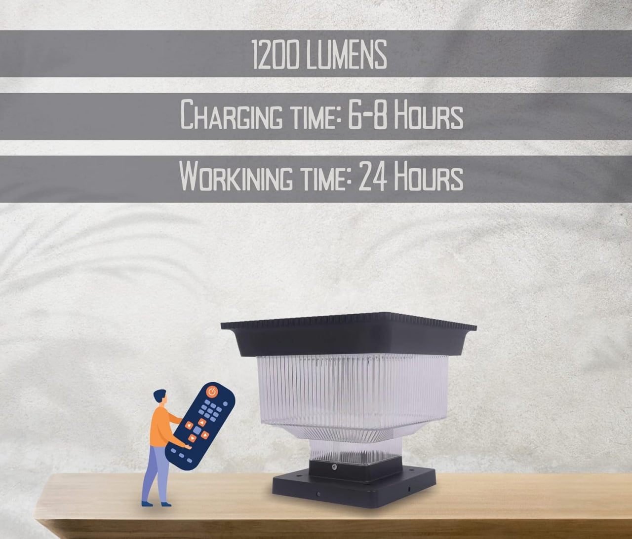 Solar Lights for Home Garden Outdoor 48-LED Waterproof Pillar Wall Gate Post Lamp