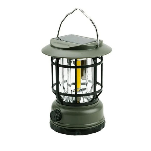 Rechargeable & Solar Powered Camping LED Lantern Lamp for Outdoor Camping, Hiking and Fishing