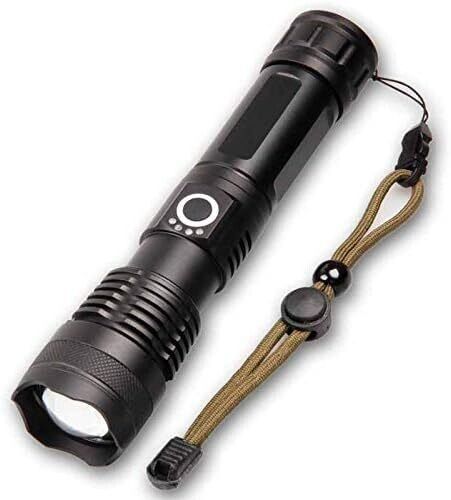Handheld Flashlight with 5 Modes Aluminum Alloy Material Zoom Adjustable USB Rechargeable Focus Torch