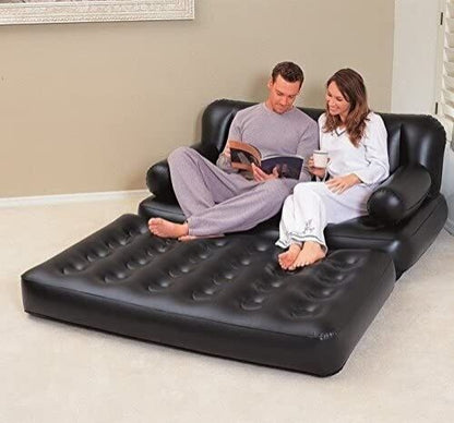 Bestway 5-In-1 2-Seater Inflatable Sofa Air Bed Couch With Free Electric Pump
