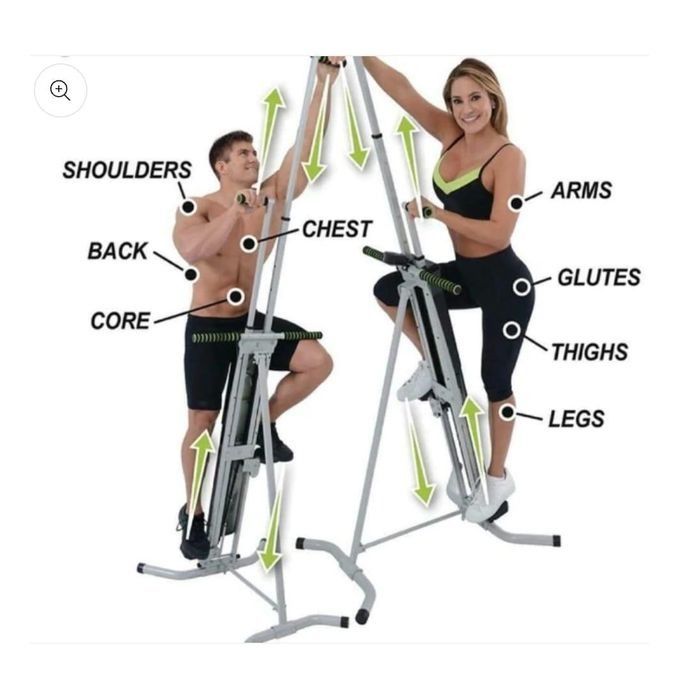 Maxi Climber Home Gym Total Body Exercise Machine with Built-in Counter and Fitness Guides for Comprehensive At-Home Workouts