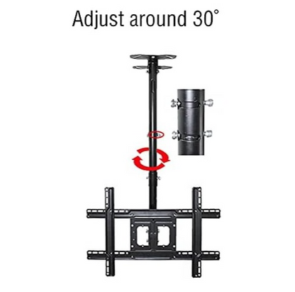 Adjustable Tilting TV Ceiling Mount, Fits Most 32-70 inch TVs, Mount On Vaulted Ceilings