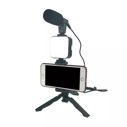 Vlogging Kit - Smartphone Camera Video Kit, Tripod with Shotgun Microphone, Phone Holder