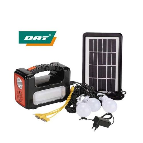 DAT Portable Home Solar Lighting System Kits With Radio + 3 BULBS