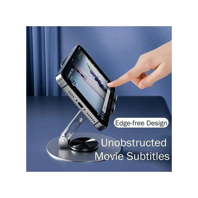 Aluminum Alloy Portable Folding Stand Compact Lazy Desktop Phone Holder Rotations 360°