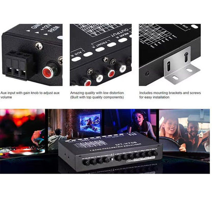 7 Band Car Audio Tuning Amplifier Parametric Equalizer