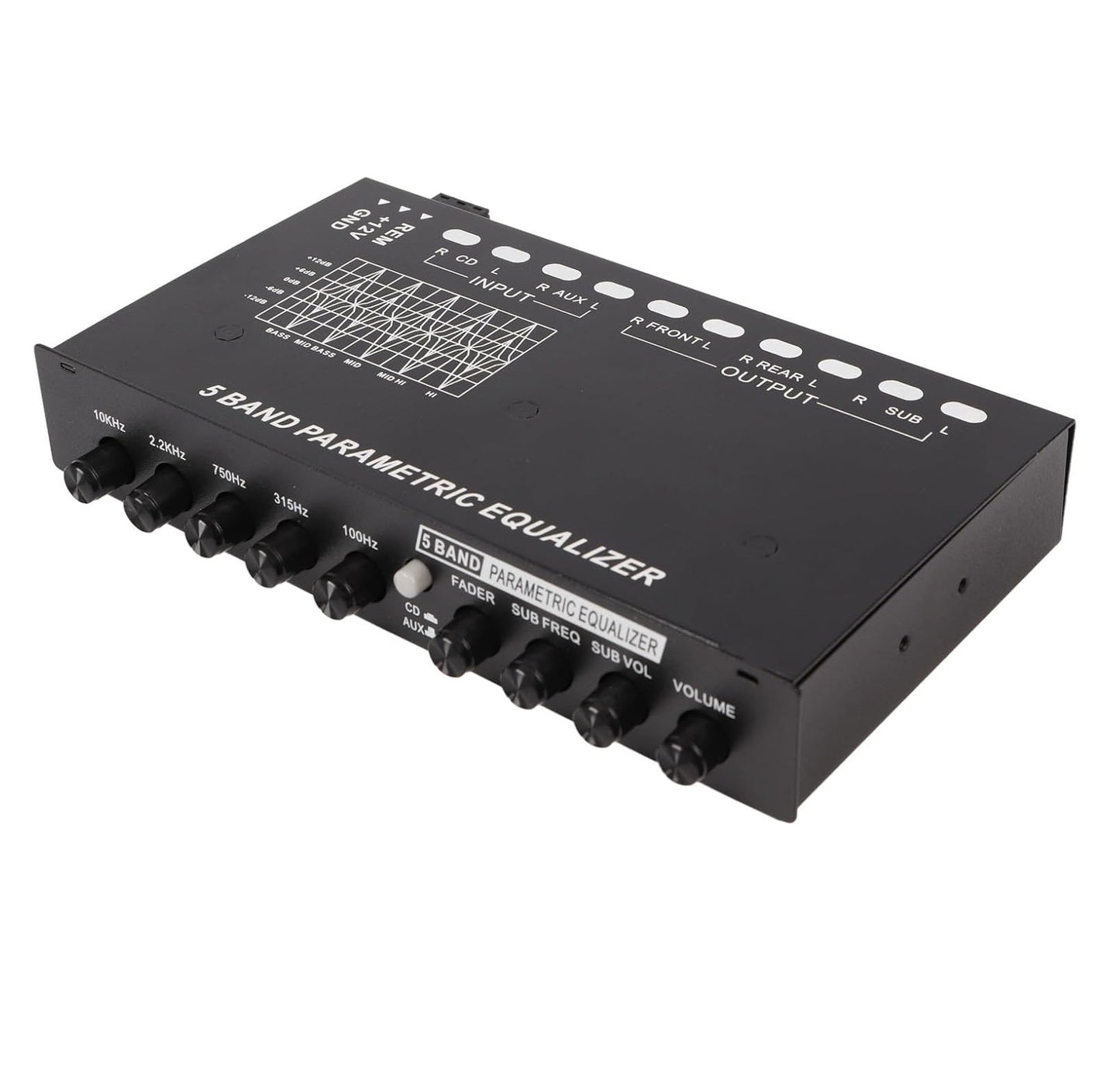 Professional 5 Band Car Audio Equalizer Crossover Amplifier