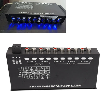 Professional 5 Band Car Audio Equalizer Crossover Amplifier