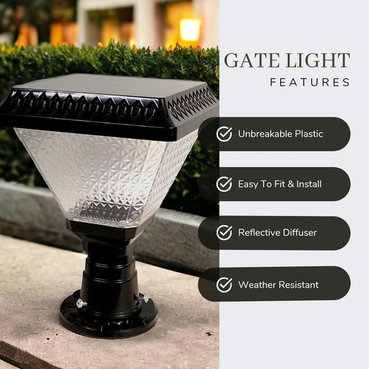 Dusk to Dawn 30-Watts Solar Garden/Gate Light With Auto On/Off