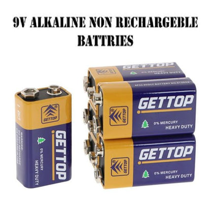 9V 10-Pcs Set Battery Gettop Non Rechargeable for Microphone and Arduino