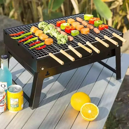 Foldable Portable barbecue charcoal grill For Outdoor Camps & Parties