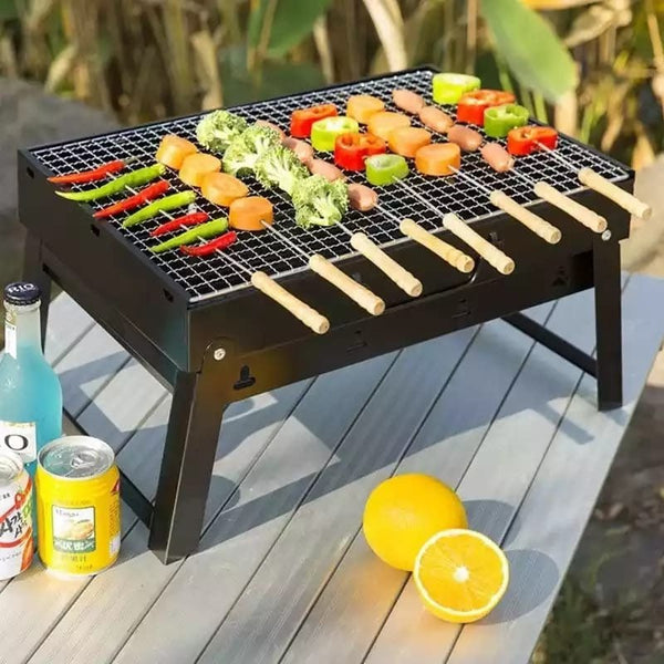 Foldable Portable barbecue charcoal grill For Outdoor Camps & Parties