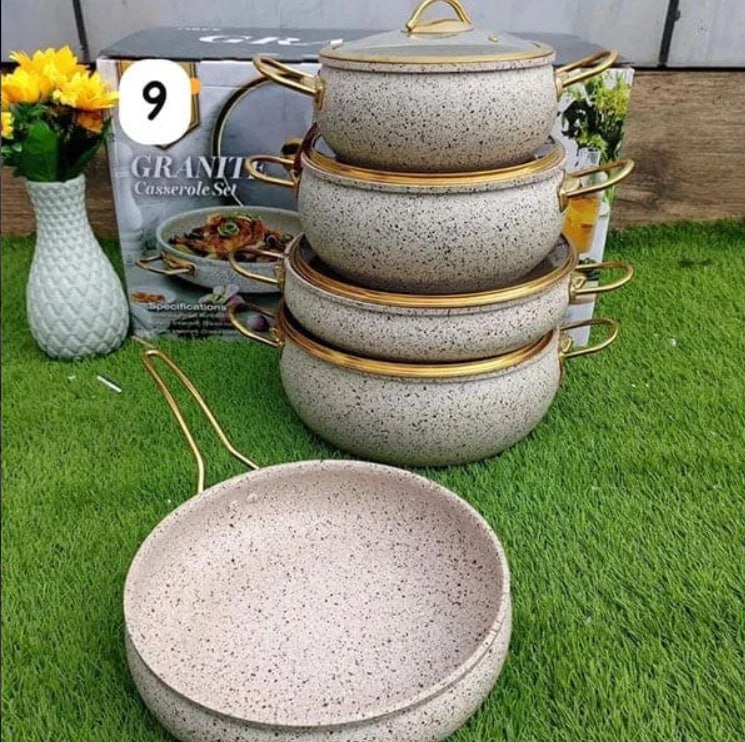 Granite Coating Kitchen Classy Cookware Set 9-PCs