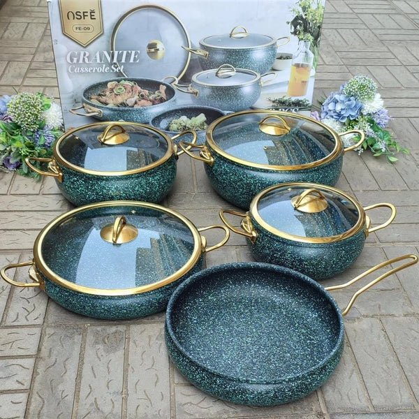 Granite Coating Kitchen Classy Cookware Set 9-PCs