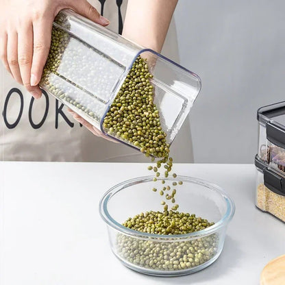 Acrylic Storage Container Set OF 6-PCs (1.8Ltrs x 3pcs + 0.4Ltrs x 3pcs)