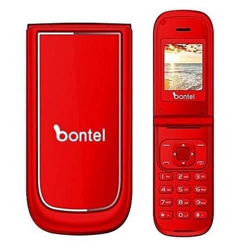 Bontel A225 Stylist Folding Phone Dual Sim, 1,000mAh - Red